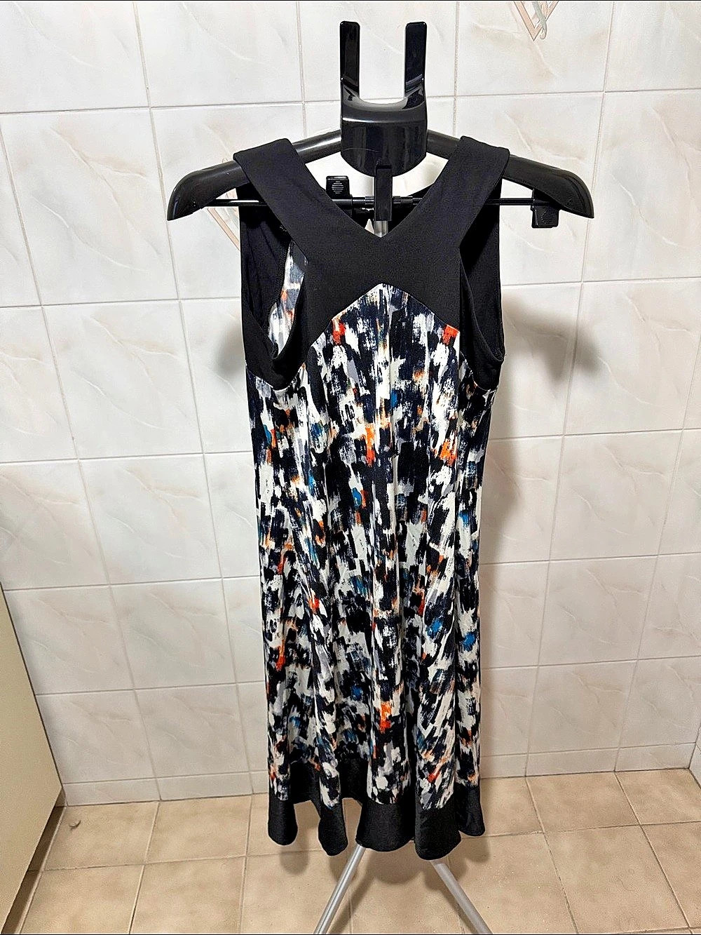 NY Collection Petite Abstract Print Midi Dress Size PL Like New